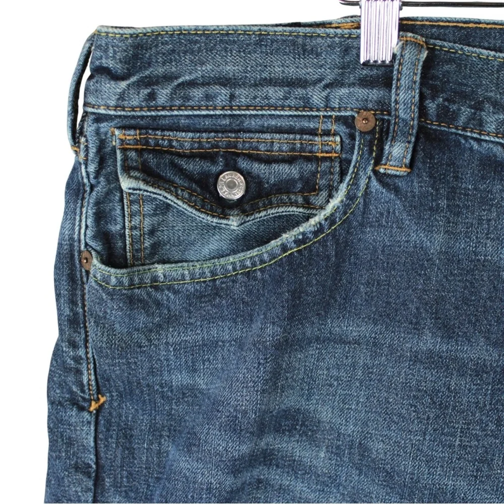 POLO Ralph Lauren Rockland 320 Button Fly Jeans Mens Fit 38x31 Blue Flap Pocket